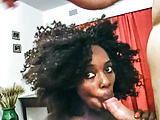 Beautiful ebony model quick peeks at cam while taping sex vi